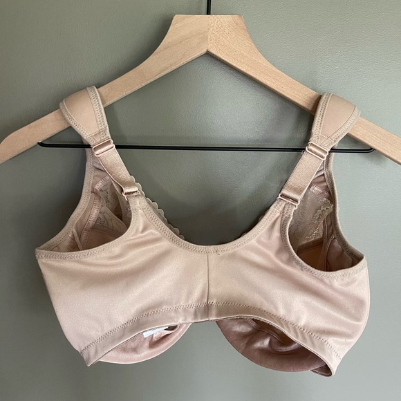 Glamorise Wonderwire Front Closure Bra in Cafe Size 34G Nude‎ Tan Cream Lace - Picture 15 of 16